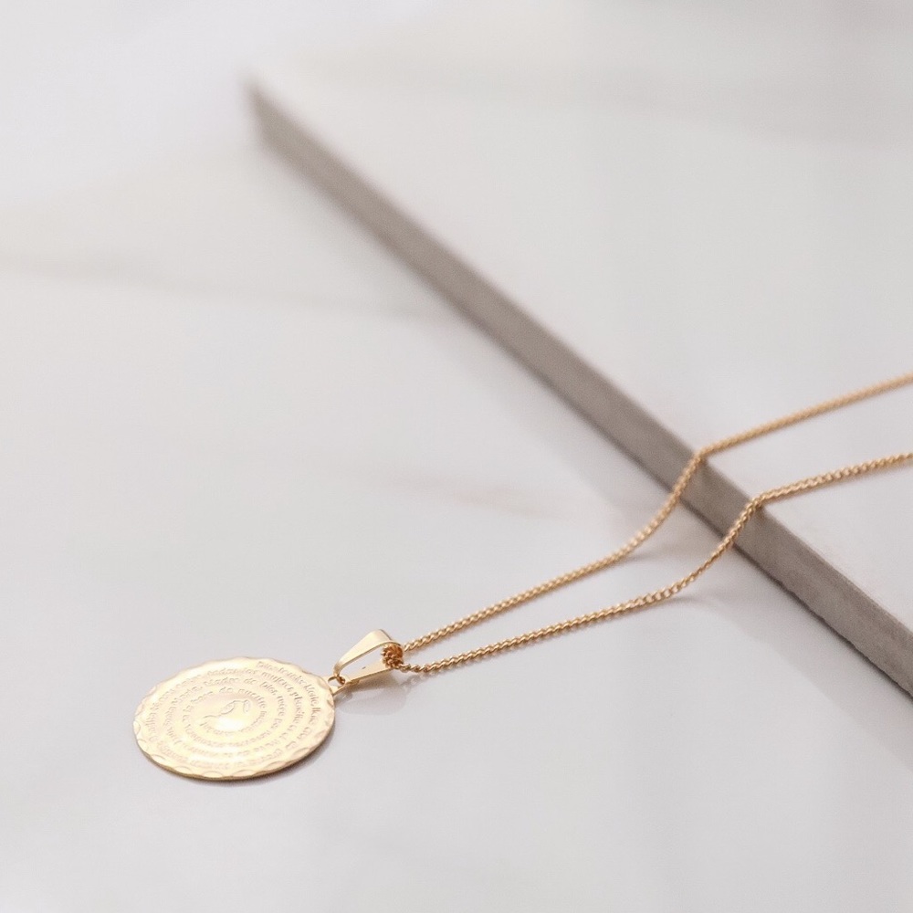 Mary Prayer Necklace | 18k Gold Filled - Picture 5 of 7